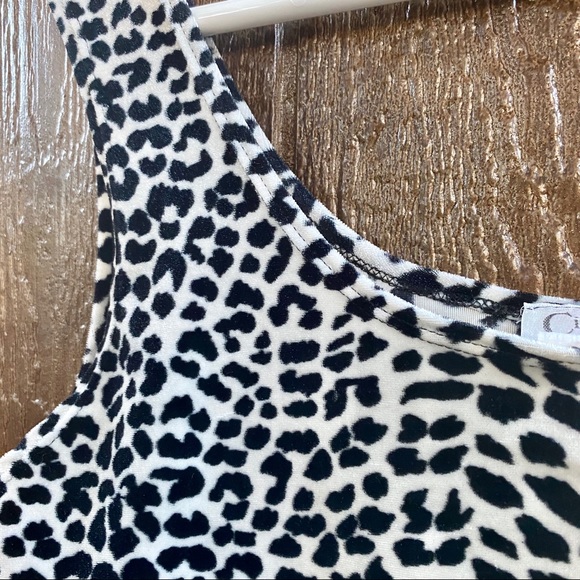 Vintage Leopard Fuzzy Textured Tank Top Medium - Picture 6 of 8